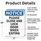 Signmission Exit Sign, Aluminum, 7 in W, 10 in H, Please Close And Lock Door When Exiting OS-2PACK-NS-A-710-V-17352 - alternate 3